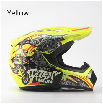 Motocrosshelm für Kinder Menja gelb